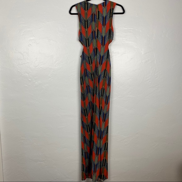 T Bags Los Angeles Boho Maxi Dress Side Cutouts S - Picture 7 of 8